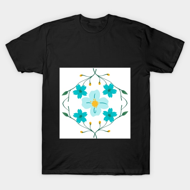 Floral Design T-Shirt by DiGaSiTa Designs